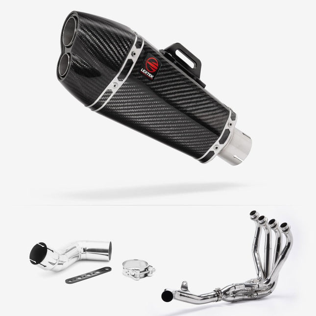 Lextek Carbon Fibre XP13C 210mm Exhaust System for Kawasaki Ninja 1000SX (20- )