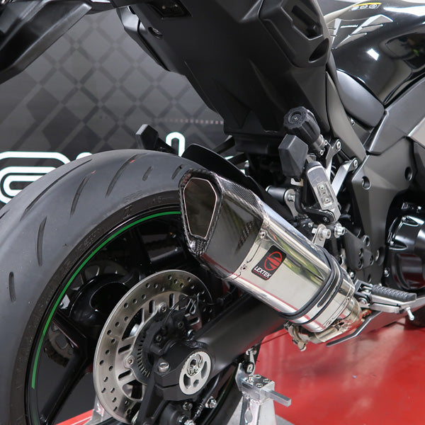 Lextek SP4 Polished Stainless Steel Exhaust System 300mm for Kawasaki Ninja 1000SX (20- )