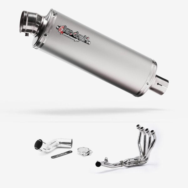 Lextek OP1 Matt S/Steel Exhaust System 350mm for Kawasaki Ninja 1000SX (20- )