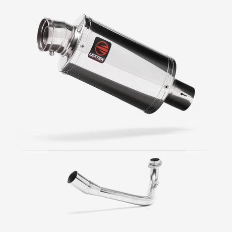 Lextek OP4 Polished S/Steel Exhaust System 200mm for Lexmoto Pegasus 300