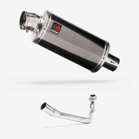 Lextek OP16 Dark Tint Stainless Exhaust System 250mm for Lexmoto Pegasus 300