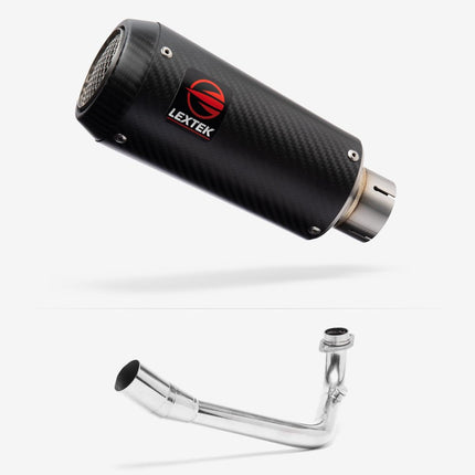 Lextek Carbon Fibre CP9C 180mm Exhaust System for Lexmoto Pegasus 300