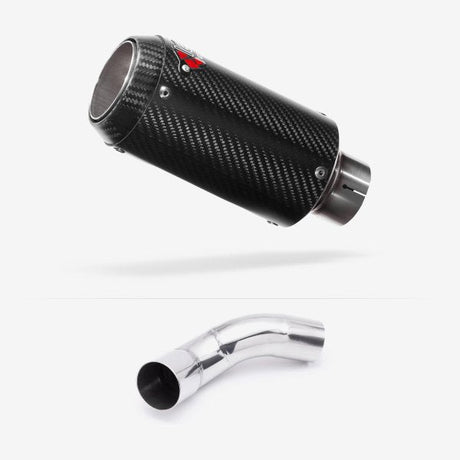 Lextek CP8C Full Carbon Exhaust 150mm with Link Pipe for Kawasaki Z900 (20-23)