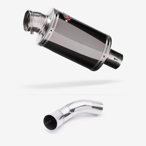 Lextek OP15 Dark Tint Stainless Exhaust 200mm with Link Pipe for Kawasaki Z900 (20-23)