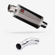 Lextek OP16 Dark Tint Stainless Exhaust 250mm with Link Pipe for Kawasaki Z900 (20-23)