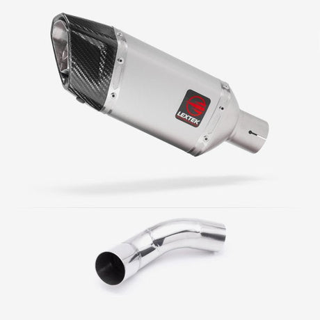 Lextek SP5 Matt Stainless Steel Exhaust 200mm with Link Pipe for Kawasaki Z900 (20-23)