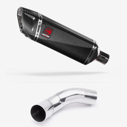 Lextek Carbon Fibre SP9C 300mm Exhaust with Link Pipe for Kawasaki Z900 (20-23)