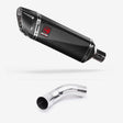 Lextek SP9C Gloss Carbon Fibre Exhaust 300mm with Link Pipe for Kawasaki Z900 (20-23)