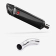 Lextek SP7C Gloss Carbon Fibre Exhaust 400mm with Link Pipe for Kawasaki Z900 (20-23)