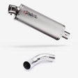 Lextek OP1 Matt S/Steel Exhaust 350mm with Link Pipe for Kawasaki Z900 (20-23)