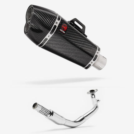 Lextek Carbon Fibre XP13C 210mm Exhaust System for Lexmoto Enigma 125