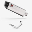Lextek RP2 Gloss S/Steel Oval Exhaust System 300mm for Lexmoto Enigma 125