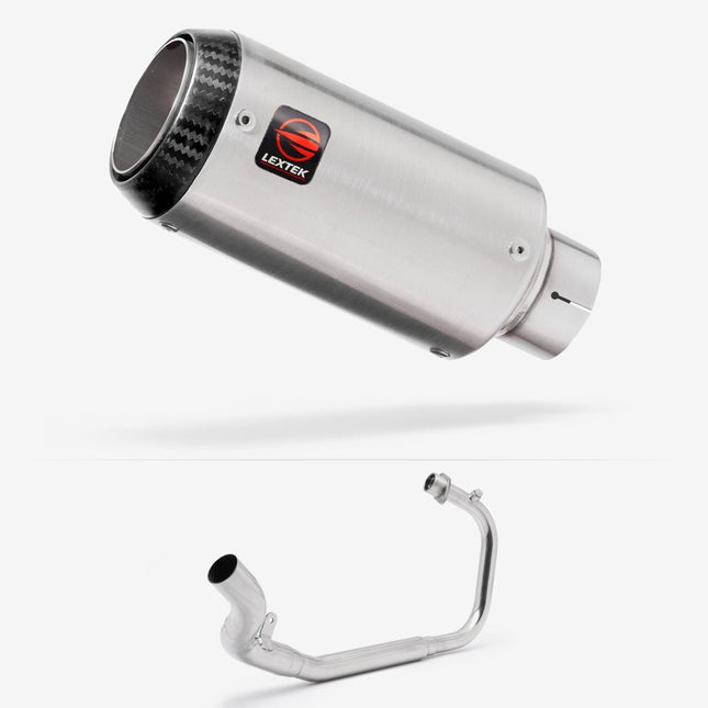 Lextek Matt Stainless Steel CP1 150mm Exhaust System for Lexmoto LXR 125