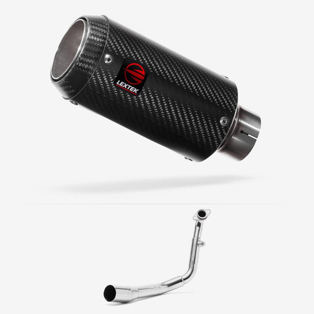Lextek Carbon Fibre CP8C 150mm Exhaust System for Lexmoto Titan Euro 5 (2021-)