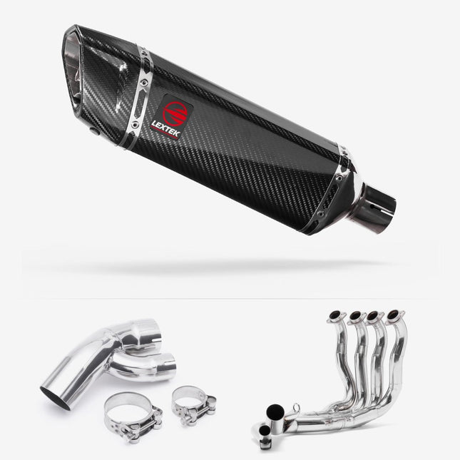Lextek Carbon Fibre SP9C 300mm Exhaust System for BMW S1000XR (15-19)
