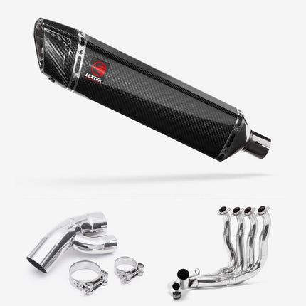 Lextek Carbon Fibre SP7C 400mm Exhaust System for BMW S1000XR (15-19)