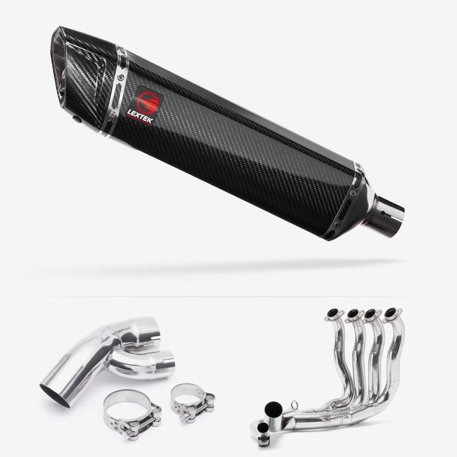 Lextek Carbon Fibre SP7C 400mm Exhaust System for BMW S1000XR (15-19)