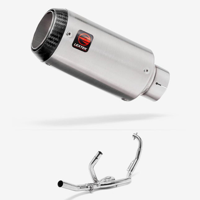 Lextek Matt Stainless Steel CP1 150mm Exhaust System for Suzuki SV650 (99-02)