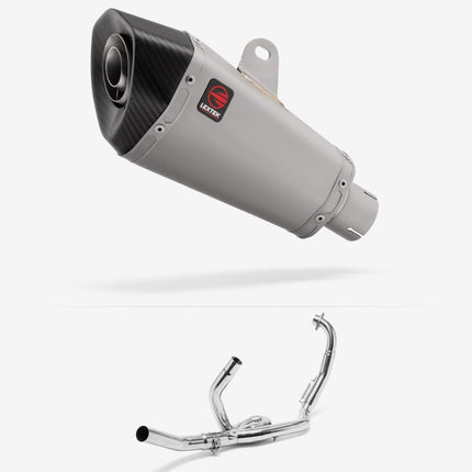 Lextek Matt Stainless Steel XP10 210mm Exhaust System for Suzuki SV650 (99-02)