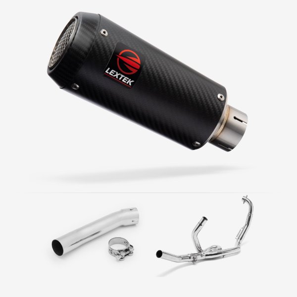 Lextek CP9C Full Carbon Exhaust System 180mm for Suzuki SV650 (99-02)