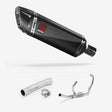 Lextek SP9C Gloss Carbon Fibre Exhaust System 300mm for Suzuki SV650 (99-02)