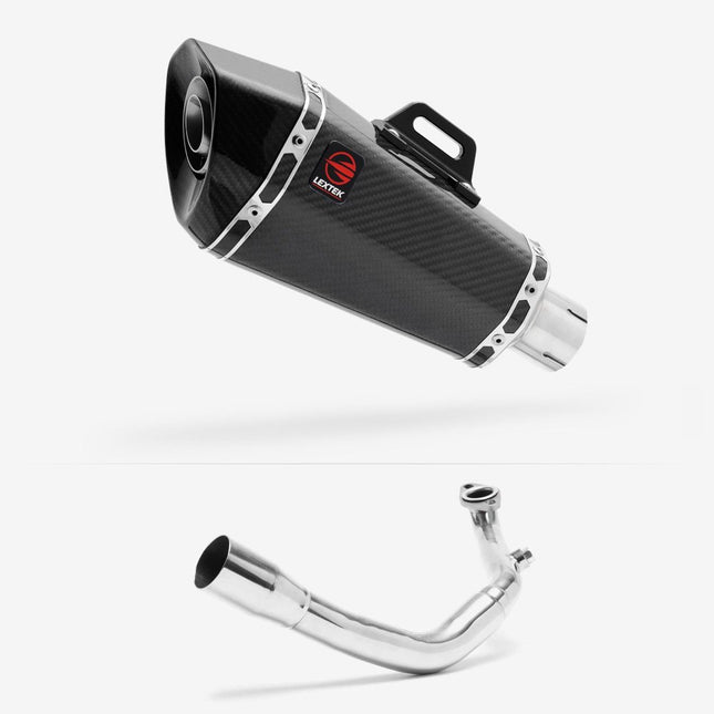 Lextek Carbon Fibre XP8C 210mm Exhaust System for Lexmoto Chieftain / Apollo
