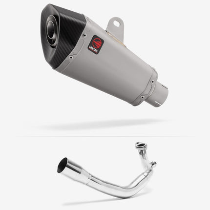 Lextek Matt Stainless Steel XP10 210mm Exhaust System for Lexmoto Chieftain / Apollo