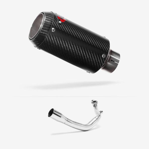 Lextek CP8C Full Carbon Exhaust System 150mm for Lexmoto Chieftain / Apollo