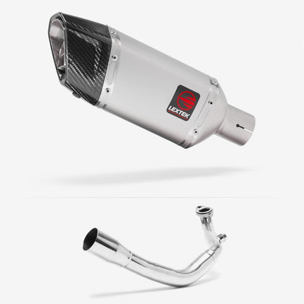 Lextek Matt Stainless Steel SP5 200mm Exhaust System for Lexmoto Chieftain / Apollo