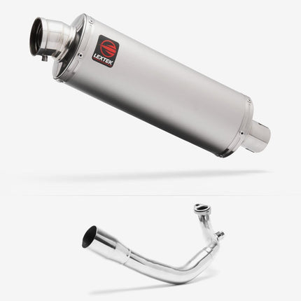 Lextek Matt Stainless Steel OP1 350mm Exhaust System for Lexmoto Chieftain / Apollo