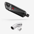 Lextek SP9C Gloss Carbon Fibre Exhaust 300mm with Link Pipe for Yamaha MT-03 (16-22)
