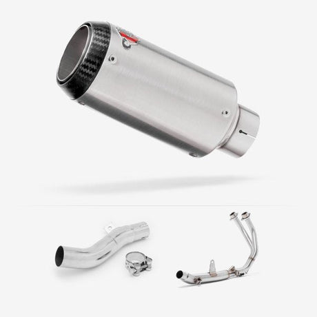 Lextek CP1 Matt S/Steel Carbon Tip Exhaust System 150mm for Honda CB500X (17-19)