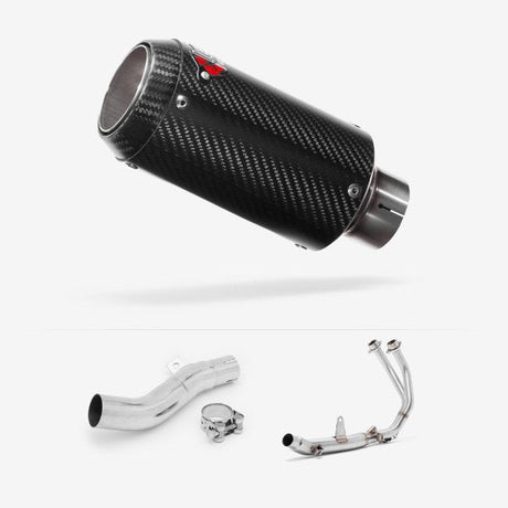 Lextek CP8C Full Carbon Exhaust System 150mm for Honda CB500X (17-19)