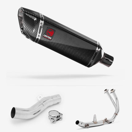 Lextek Carbon Fibre SP9C 300mm Exhaust System for Honda CB500X (17-22) & CB500F (16-22)