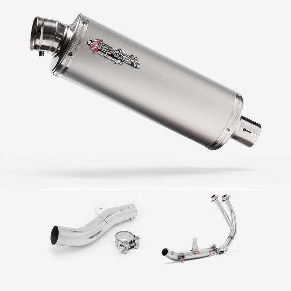 Lextek OP1 Matt S/Steel Exhaust System 350mm for Honda CB500X (17-19)