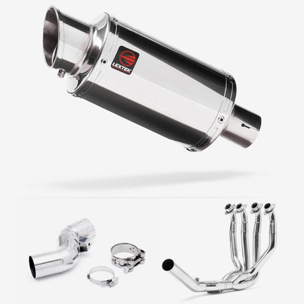 Lextek Polished Stainless Steel YP4 Exhaust System 200mm for Kawasaki Ninja H2 SX (18-21)