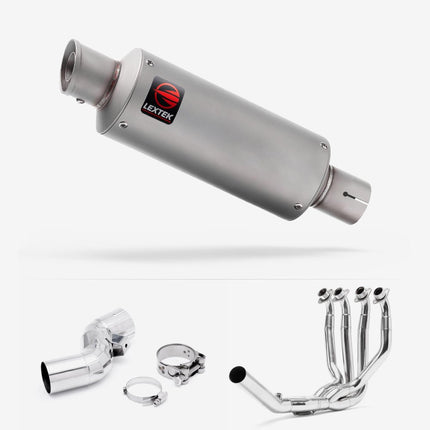 Lextek Matt Stainless Steel GP1 240mm Exhaust System for Kawasaki Ninja H2 SX (18-21)