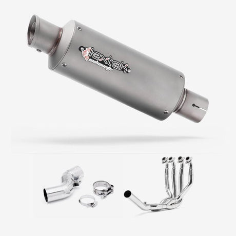 Lextek Matt Stainless Steel GP1 Exhaust System 240mm for Kawasaki Ninja H2 SX (18-20)