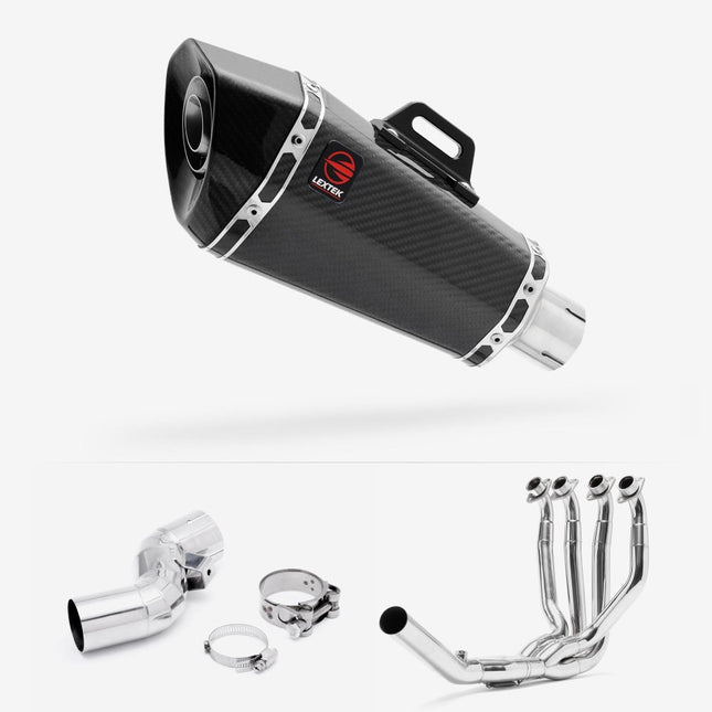 Lextek Carbon Fibre XP8C 210mm Exhaust System for Kawasaki Ninja H2 SX (18-21)