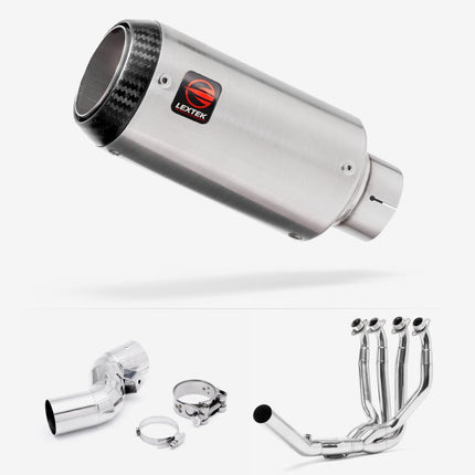 Lextek Matt Stainless Steel CP1 150mm Exhaust System for Kawasaki Ninja H2 SX (18-21)