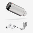 Lextek Matt Stainless Steel CP1 Exhaust System 150mm for Kawasaki Ninja H2 SX (18-20)