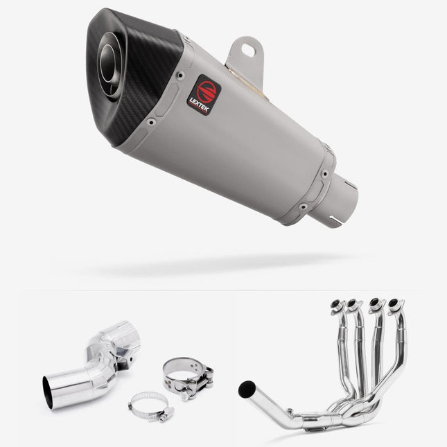 Lextek Matt Stainless Steel XP10 210mm Exhaust System for Kawasaki Ninja H2 SX (18-21)