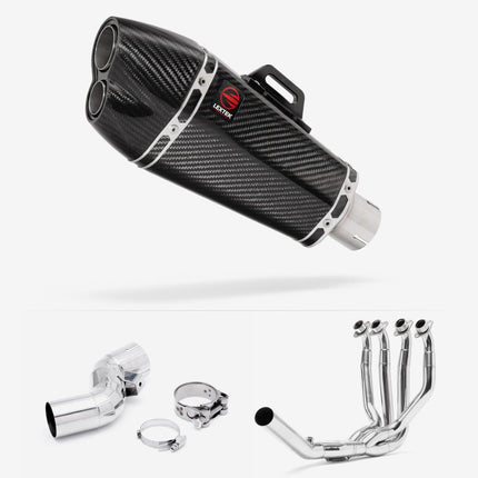 Lextek Carbon Fibre XP13C 210mm Exhaust System for Kawasaki Ninja H2 SX (18-21)