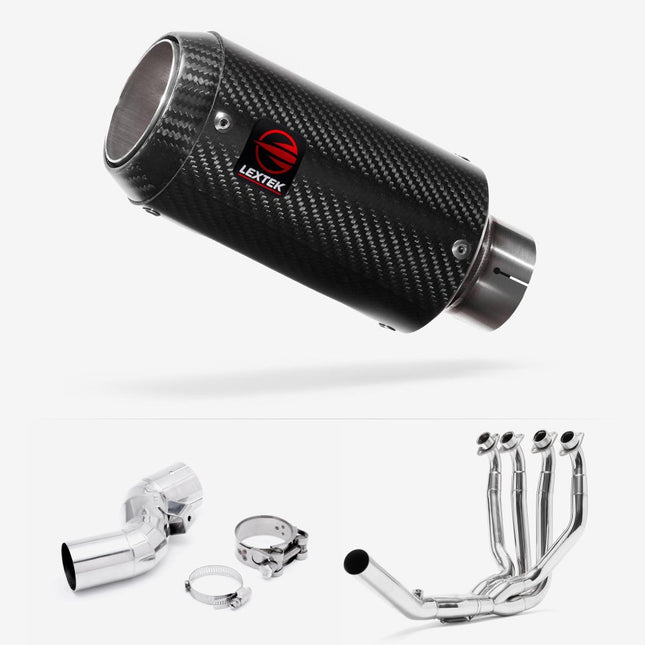 Lextek Carbon Fibre CP8C 150mm Exhaust System for Kawasaki Ninja H2 SX (18-21)