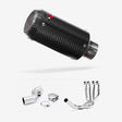 Lextek Stainless Steel CP8C Carbon Fibre Exhaust System 150mm for Kawasaki Ninja H2 SX (18-20)