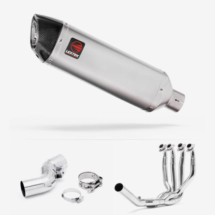 Lextek Matt Stainless Steel VP1 300mm Exhaust System for Kawasaki Ninja H2 SX (18-21)