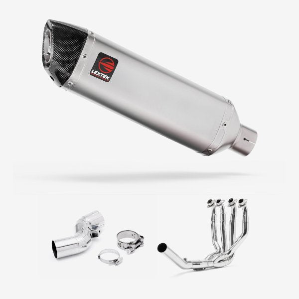 Lextek Matt Stainless Steel VP1 Exhaust System 300mm for Kawasaki Ninja H2 SX (18-20)