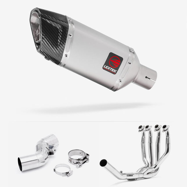 Lextek Matt Stainless Steel SP5 200mm Exhaust System for Kawasaki Ninja H2 SX (18-21)