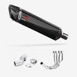 Lextek Stainless Steel SP7C Carbon Fibre Exhaust System 400mm for Kawasaki Ninja H2 SX (18-20)