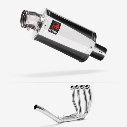 Lextek Polished Stainless Steel OP4 200mm Exhaust System for Suzuki GSX 1300 R Hayabusa (21-24)